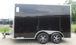 8.5×12 Black V-Nose Enclosed Trailer with Elect Pkg (2) 3500lb Axles Storage - Image 8