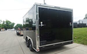 8.5×12 Black V-Nose Enclosed Trailer with Elect Pkg (2) 3500lb Axles Storage - Image 9