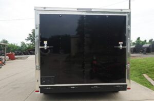 8.5×12 Black V-Nose Enclosed Trailer with Elect Pkg (2) 3500lb Axles Storage - Image 10