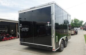 8.5×12 Black V-Nose Enclosed Trailer with Elect Pkg (2) 3500lb Axles Storage - Image 11