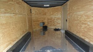8.5×12 Black V-Nose Enclosed Trailer with Elect Pkg (2) 3500lb Axles Storage - Image 16