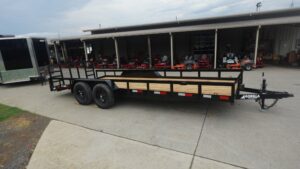 7×20 Heavy Duty Dovetail Utility Trailer (2) 5,200lb Axles with Brakes 10k GVWR - Image 3