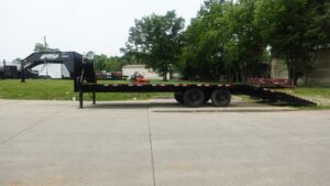 8.5×25 Gooseneck Deckover Dovetail Trailer (2) 10K Axles King Kong Ramps 20K GVWR - Image 2