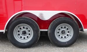 7×16 Red V-Nose Enclosed Trailer (2) 3,500lb Axles 7ft Interior - Image 9