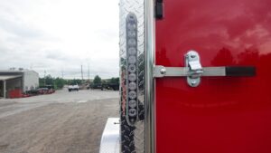7×16 Red V-Nose Enclosed Trailer (2) 3,500lb Axles 7ft Interior - Image 10
