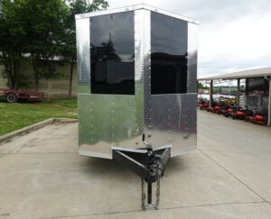 7×20 Black Hybrid Enclosed Trailer ATP Floor (2) 7K Axles - Image 2