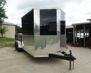 7×20 Black Hybrid Enclosed Trailer ATP Floor (2) 7K Axles - Image 3