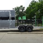 7×20 Black Hybrid Enclosed Trailer ATP Floor (2) 7K Axles