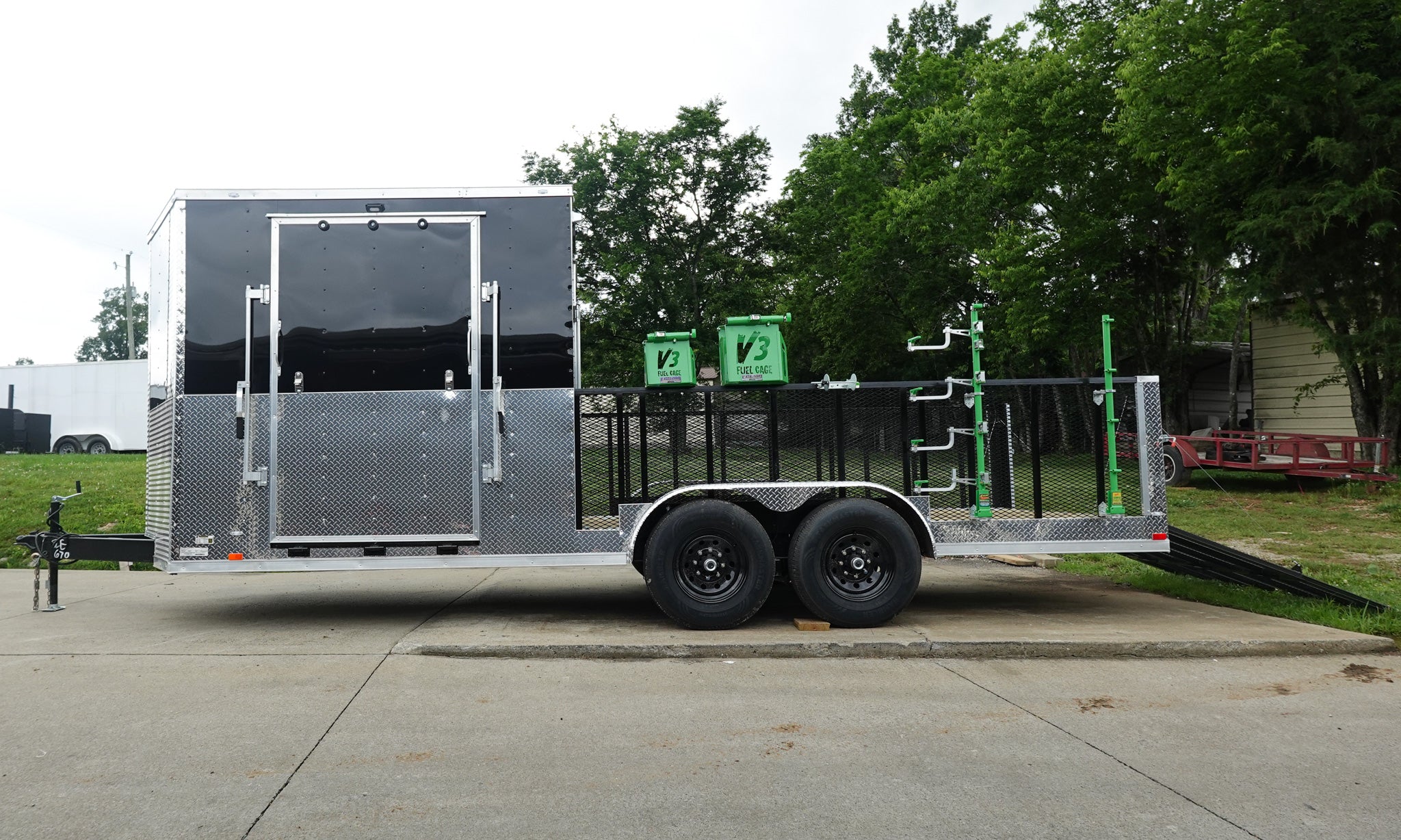 7×20 Black Hybrid Enclosed Trailer ATP Floor (2) 7K Axles 7×20 Black Hybrid Enclosed Trailer ATP Floor (2) 7K Axles - Image 1