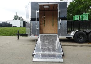 7×20 Black Hybrid Enclosed Trailer ATP Floor (2) 7K Axles - Image 19
