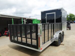 7×20 Black Hybrid Enclosed Trailer ATP Floor (2) 7K Axles - Image 15