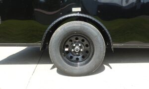 6×12 Enclosed Trailer Black V-Nose Blackout Package 3,500lb Axle Storage - Image 13