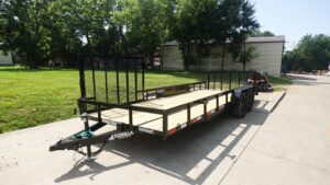 7×20 Dovetail Utility Trailer with Side Gate (2) 3,500lb Axles 7K GVWR - Image 3