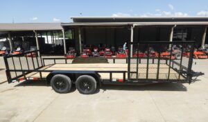 7×20 Dovetail Utility Trailer with Side Gate (2) 3,500lb Axles 7K GVWR