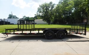 7×20 Dovetail Utility Trailer with Side Gate (2) 3,500lb Axles 7K GVWR - Image 8
