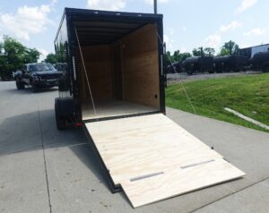 6×12 Enclosed Trailer Black V-Nose Blackout Package 3,500lb Axle Storage - Image 10