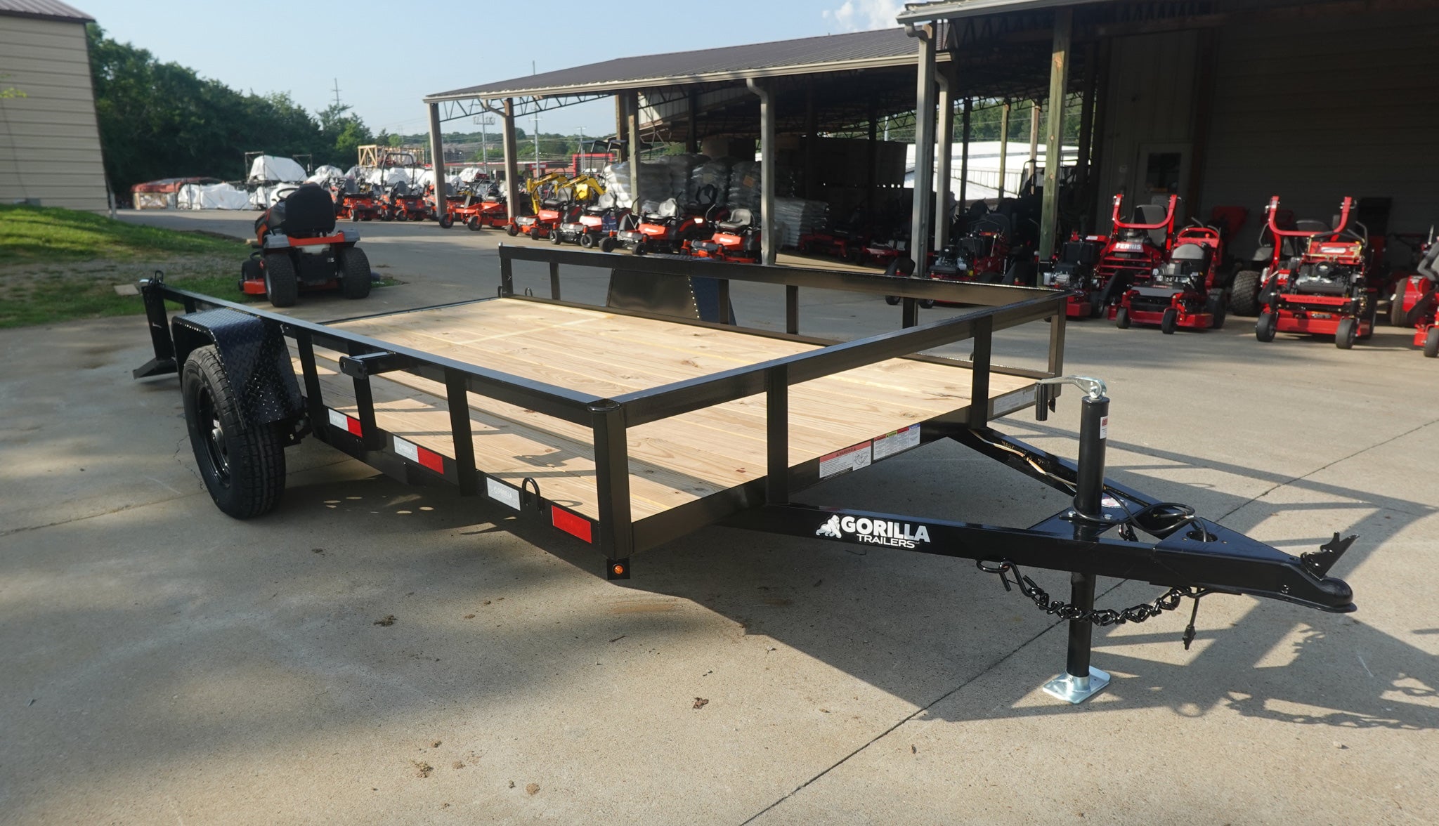 6.4×12 Straight Deck Utility Trailer 3,500lb Axles Tall Gate 6.4×12 Straight Deck Utility Trailer 3,500lb Axles Tall Gate - Image 1