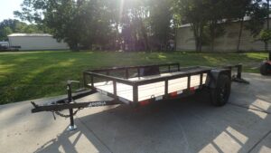 6.4×12 Straight Deck Utility Trailer 3,500lb Axles Tall Gate - Image 2
