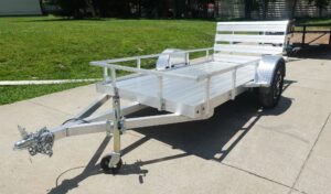 5′ x 10′ Aluminum Utility Trailer W Gate and Mag Wheels 3500lb Axle - Image 2