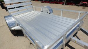 5′ x 10′ Aluminum Utility Trailer W Gate and Mag Wheels 3500lb Axle - Image 12