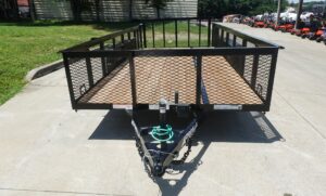 7×16 Dovetail Debris Utility Trailer 2ft Mesh Sides (2) 3500lb Axles 7K GVWR - Image 3