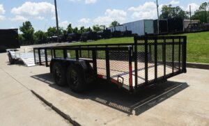 7×16 Dovetail Debris Utility Trailer 2ft Mesh Sides (2) 3500lb Axles 7K GVWR - Image 7