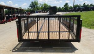 7×16 Dovetail Debris Utility Trailer 2ft Mesh Sides (2) 3500lb Axles 7K GVWR - Image 6