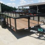 7×16 Dovetail Debris Utility Trailer 2ft Mesh Sides (2) 3500lb Axles 7K GVWR