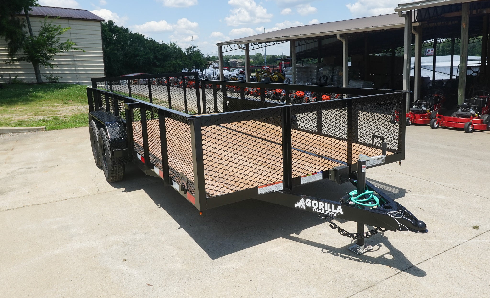 7×16 Dovetail Debris Utility Trailer 2ft Mesh Sides (2) 3500lb Axles 7K GVWR 7×16 Dovetail Debris Utility Trailer 2ft Mesh Sides (2) 3500lb Axles 7K GVWR - Image 1