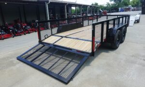 7×16 Dovetail Debris Utility Trailer 2ft Mesh Sides (2) 3500lb Axles 7K GVWR - Image 8