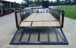 7×16 Dovetail Debris Utility Trailer 2ft Mesh Sides (2) 3500lb Axles 7K GVWR - Image 9