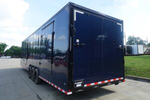 8.5×36 Indigo Blue Blackout Enclosed Trailer Escape Doors E Track Floor (3) 7K Axles 21K GVWR - Image 6