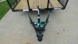 6.4×16 Dovetail Utility Trailer with 4ft Mesh Side (2) 3,500lb Axles - Image 19