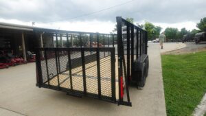 6.4×16 Dovetail Utility Trailer with 4ft Mesh Side (2) 3,500lb Axles - Image 4