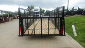 6.4×16 Dovetail Utility Trailer with 4ft Mesh Side (2) 3,500lb Axles - Image 5