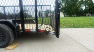 6.4×16 Dovetail Utility Trailer with 4ft Mesh Side (2) 3,500lb Axles - Image 13