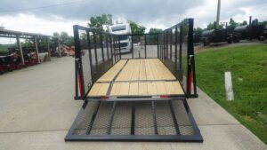 6.4×16 Dovetail Utility Trailer with 4ft Mesh Side (2) 3,500lb Axles - Image 6