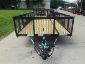 6.4×14 Dovetail Utility Trailer with 2ft Mesh Sides (2) 3500lb Axle - Image 2
