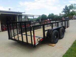 6.4×14 Dovetail Utility Trailer with 2ft Mesh Sides (2) 3500lb Axle - Image 6