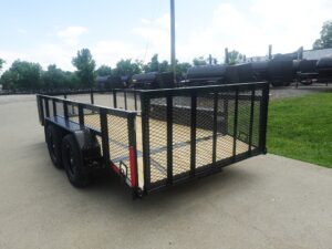6.4×14 Dovetail Utility Trailer with 2ft Mesh Sides (2) 3500lb Axle - Image 8