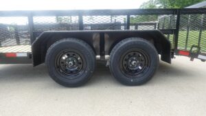 6.4×14 Dovetail Utility Trailer with 2ft Mesh Sides (2) 3500lb Axle - Image 13