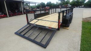 6.4×14 Dovetail Utility Trailer with 2ft Mesh Sides (2) 3500lb Axle - Image 9