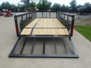6.4×14 Dovetail Utility Trailer with 2ft Mesh Sides (2) 3500lb Axle - Image 10