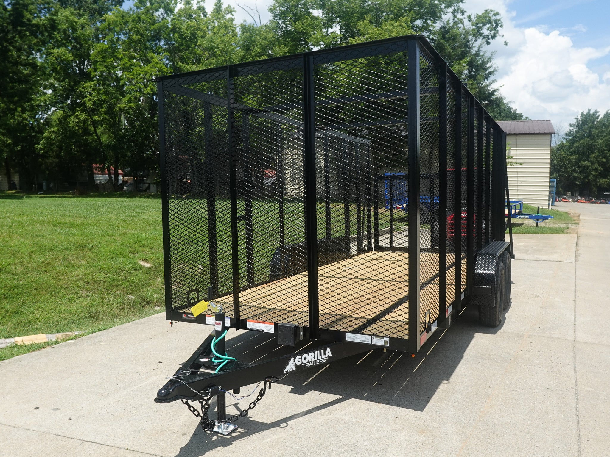 6.4×16 Straight Deck Utility Trailer 6ft Mesh Sides (2) 3,500lb Axles 6.4×16 Straight Deck Utility Trailer 6ft Mesh Sides (2) 3,500lb Axles - Image 1