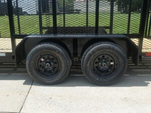 6.4×16 Straight Deck Utility Trailer 6ft Mesh Sides (2) 3,500lb Axles - Image 16