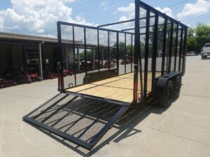 6.4×16 Straight Deck Utility Trailer 6ft Mesh Sides (2) 3,500lb Axles - Image 9