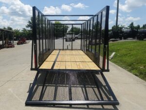 6.4×16 Straight Deck Utility Trailer 6ft Mesh Sides (2) 3,500lb Axles - Image 10