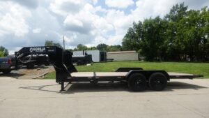 7×20 Gooseneck Tilt Car Hauler Trailer (2) 7K Drop Axles with Brakes 14K GVWR - Image 3