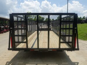 7×20 Heavy Duty Straight Deck Utility Trailer 4ft Mesh Sides (2) 5,200lb Axles - Image 7