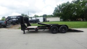 7×20 Gooseneck Tilt Car Hauler Trailer (2) 7K Drop Axles with Brakes 14K GVWR - Image 10